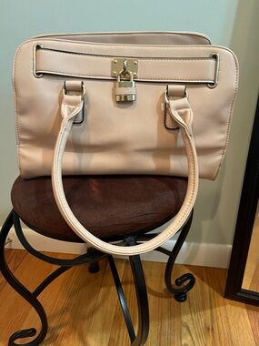 Call It Spring Blush Pink Satchel with Gold Lock